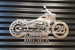 Haustuerschild-Motorrad