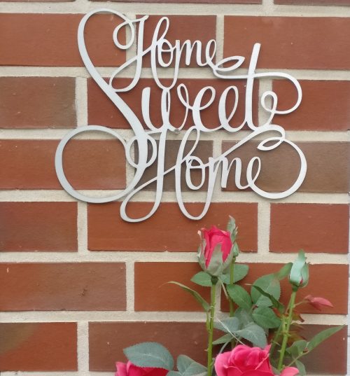 Home Sweet Home Edelstahl Schild