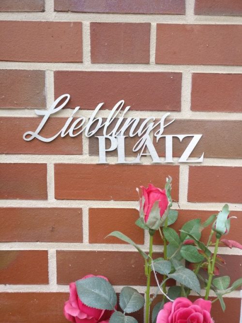 Lieblingsplatz Schriftzug Edelstahl mit kleinen Fehlern - Ansicht 2