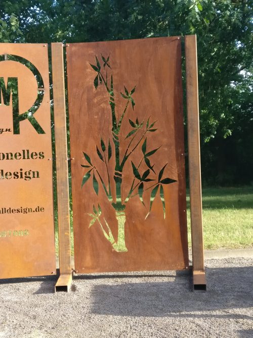Sichtschutzwand “Bambus” Edelrost