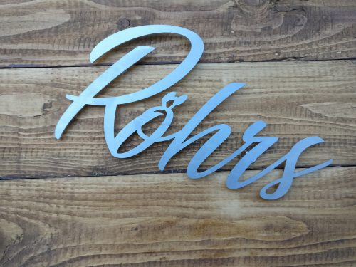 Schriftzug Edelstahl individuell Preise auf Anfrage