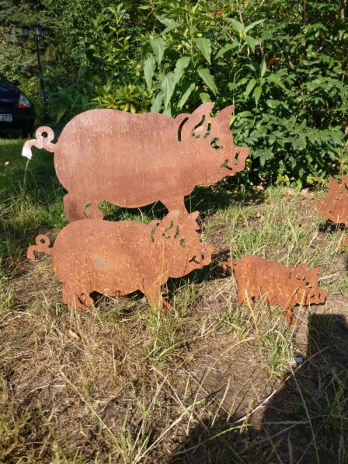 Gartenstecker Schweine Set 3 Größen