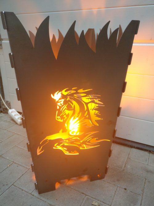 Feuerkorb Pferde xxl 40cm x 40cm x 70cm - Ansicht 2