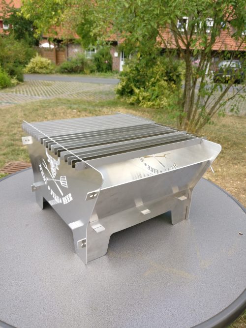 BBQ Grill mobil Alu Edelstahl camping outdoor - Ansicht 2