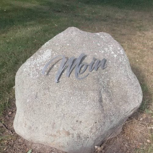 Schriftzug MOIN Edelstahl ca 56cm mit kleinen Fehlern - Ansicht 2