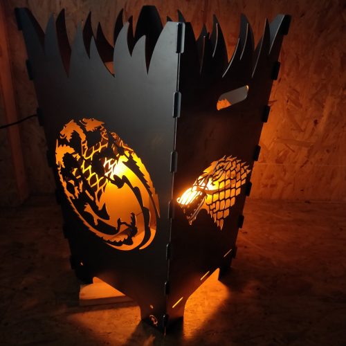 Feuerkorb Modell “Drache und Wolf” XXL