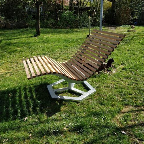 Drehbare Gartenrelaxliege 120cm - Ansicht 2