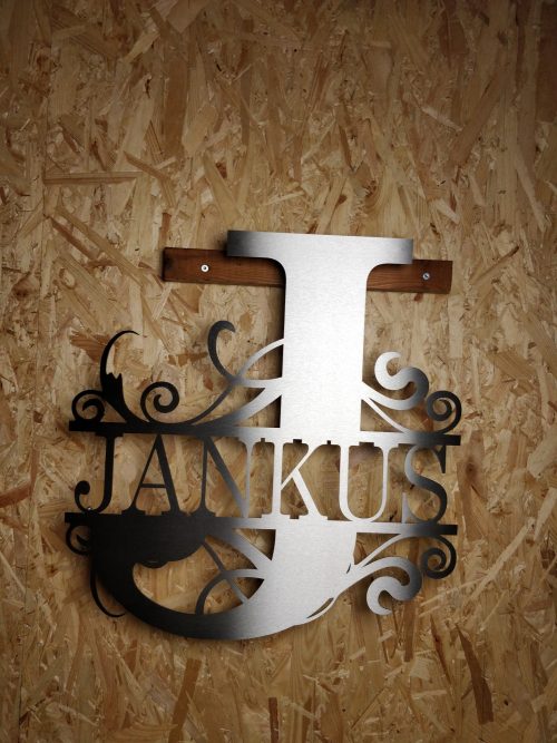 Split letter monogram ,Schriftzug Hausnummer 50x50cm - Ansicht 2