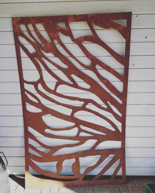 Sichtschutzwand “Modern” Edelrost