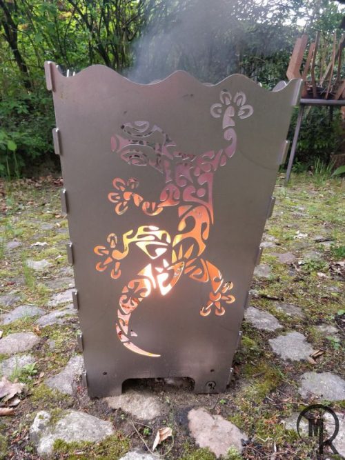 Feuerkorb “Phönix und Salamander” xxl 40cm x 40cm x 70cm - Ansicht 2