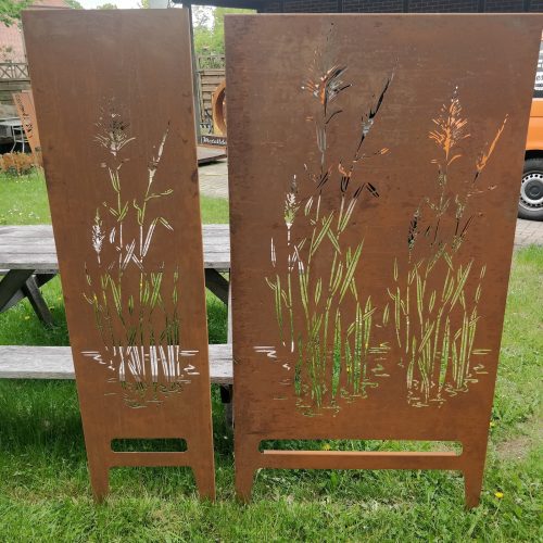 Sichtschutzwand “Schilf” Edelrost 180x90cm - Ansicht 2
