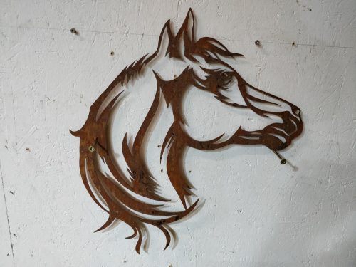 Pferdekopf Edelrost 52x47cm