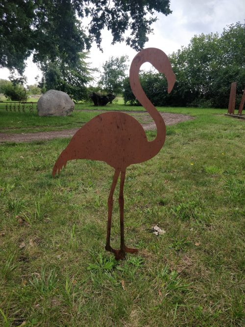 Gartenstecker “Flamingo 2” Edelrost