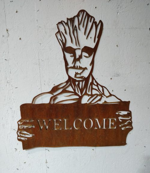 Gartenschild “Groot Welcome” Edelrost