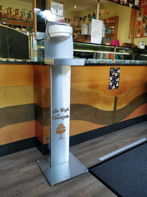 Designer Desinfektionsstation Edelstahl - Ansicht 2