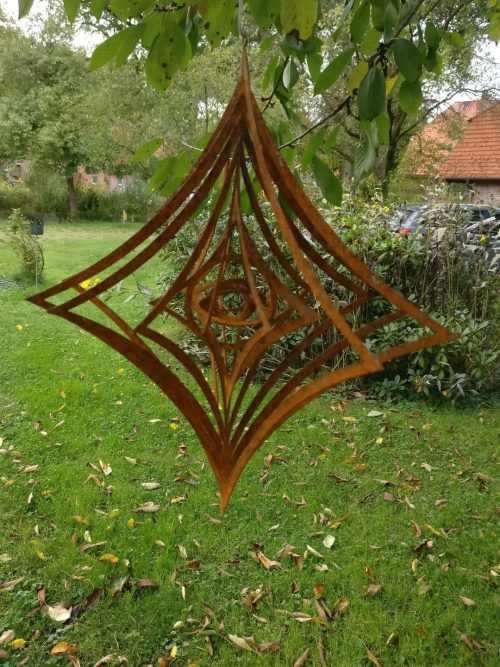 Windspiel “Raute” 30 cm Edelrost