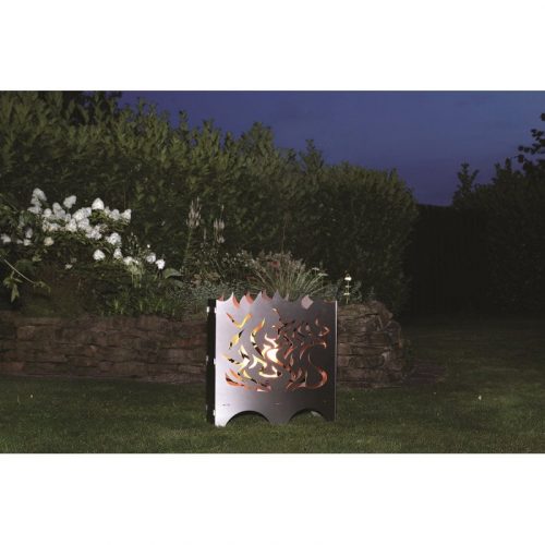 Feuerkorb Flammen Design 64 x 65 x 25 cm Stahl - Ansicht 2